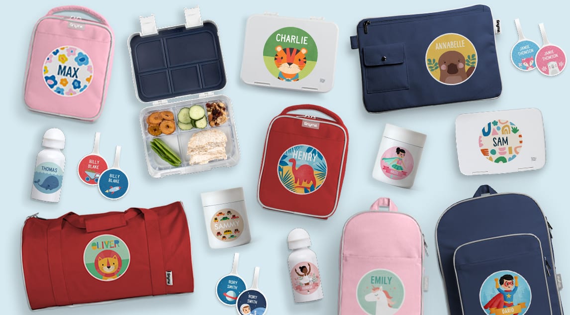 Personalized lunch shop bags for toddlers